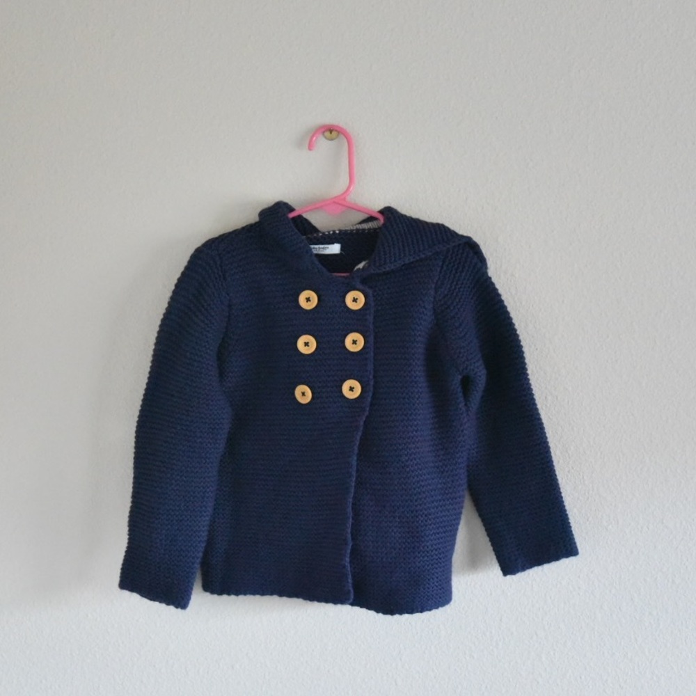 Baby Boden Teddy Double breasted knit sweater